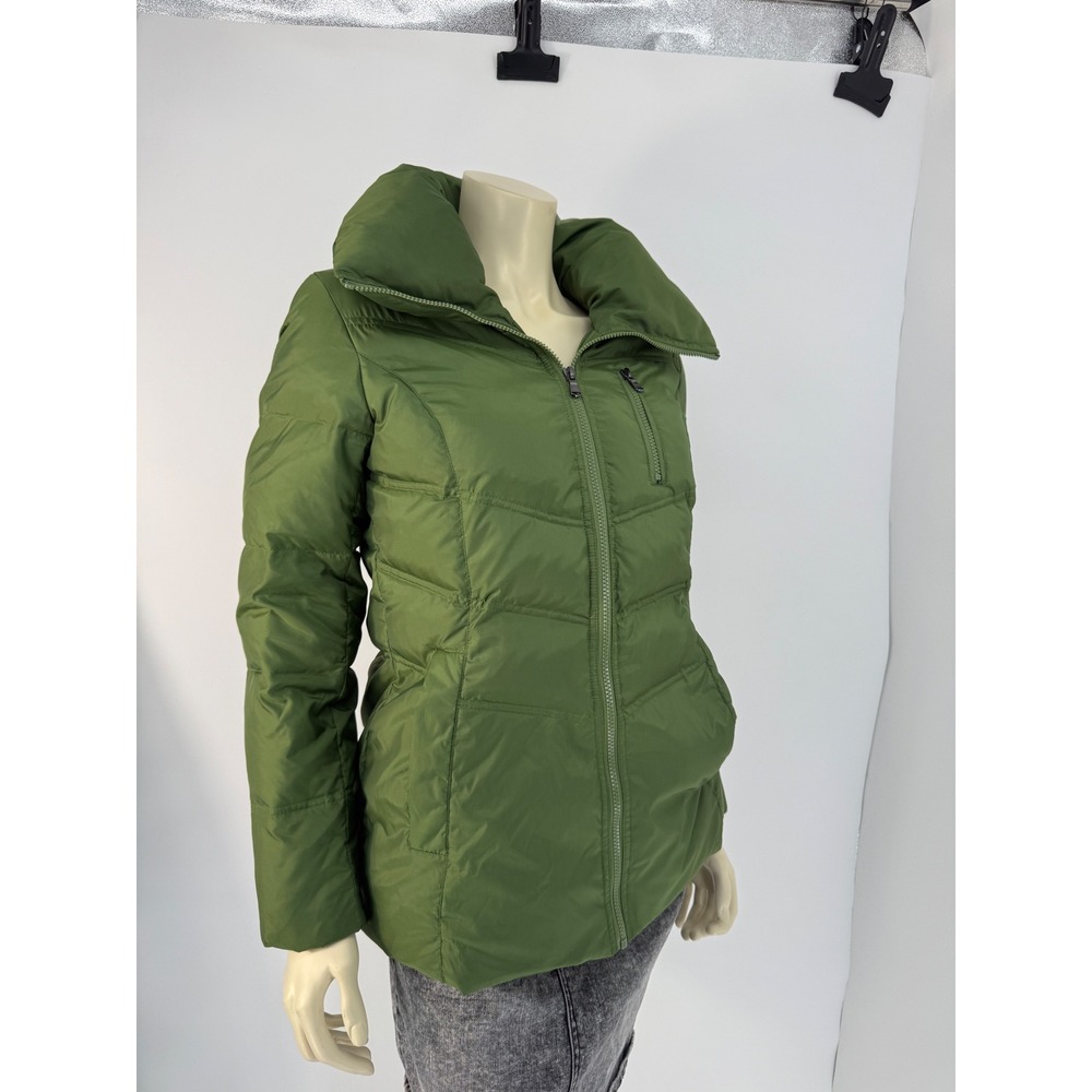 Marc New York Andrew Marc Womens Green Down Puffer Jacket Funnel Neck Small‎